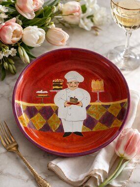 Certified International Jennifer Brinley CHEF Bowl 9" NEW Stored